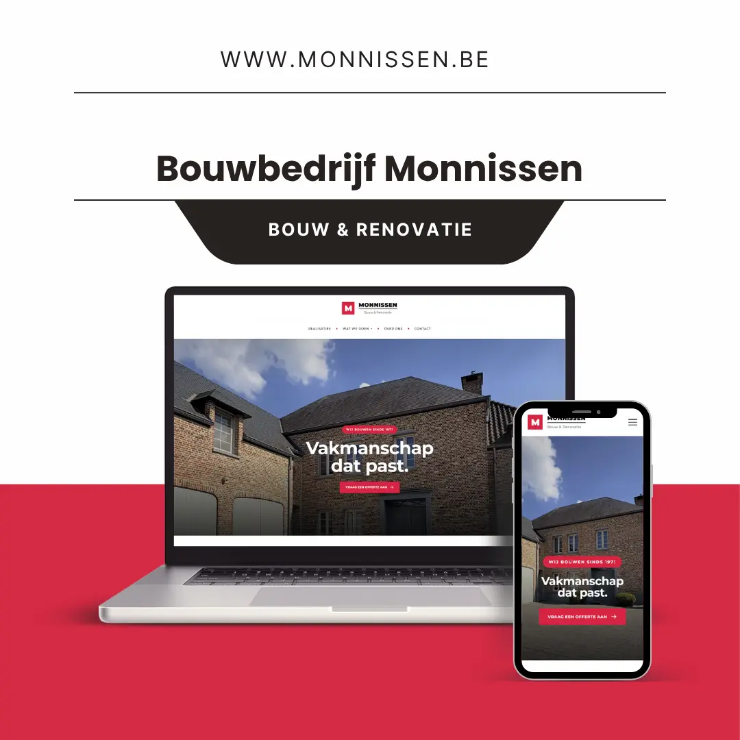 Website Bouwbedrijf Monnissen