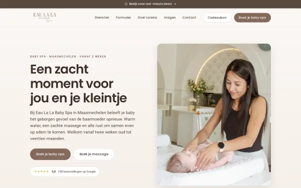 Website Eau LaLa Baby Spa