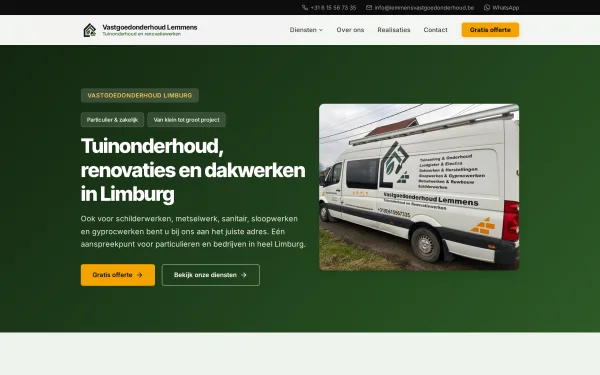 Website Vastgoedonderhoud Lemmens