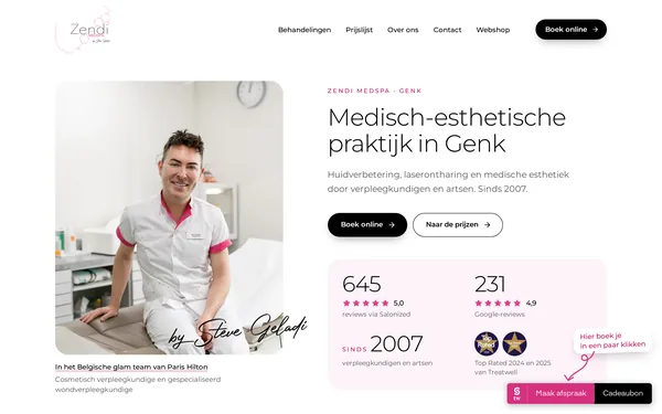 Website Zendi Medspa
