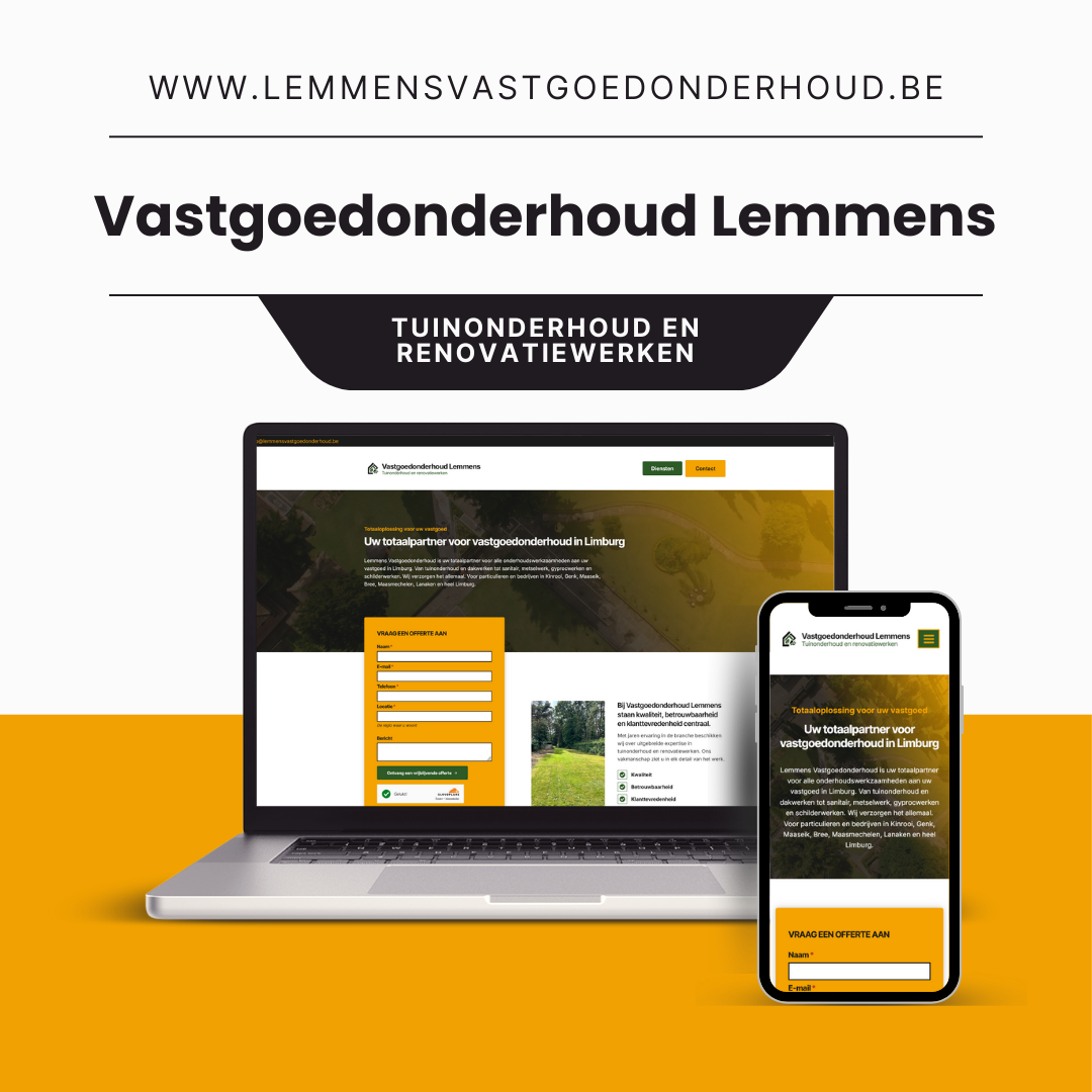 PodaLink webdesign realisatie vastgoedonderhoud lemmens
